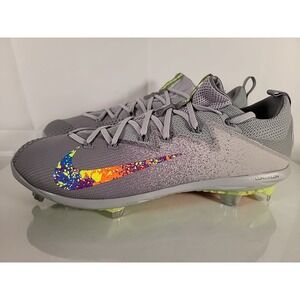 Nike Lunar Vapor Ultrafly Elite Metal Baseball Cleats Mens Size 15 Grey Splatter